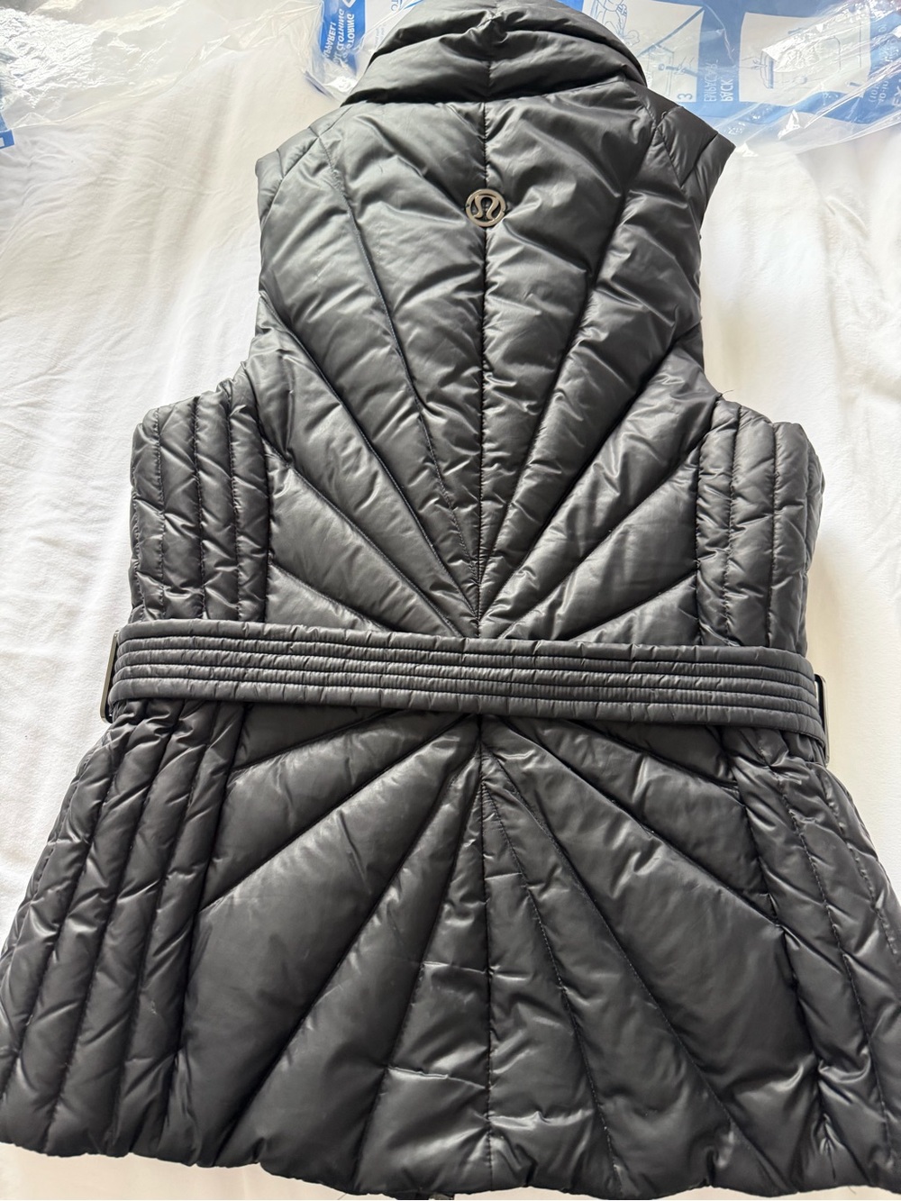 lululemon athletica Quilted Black Belted Puffer Vest